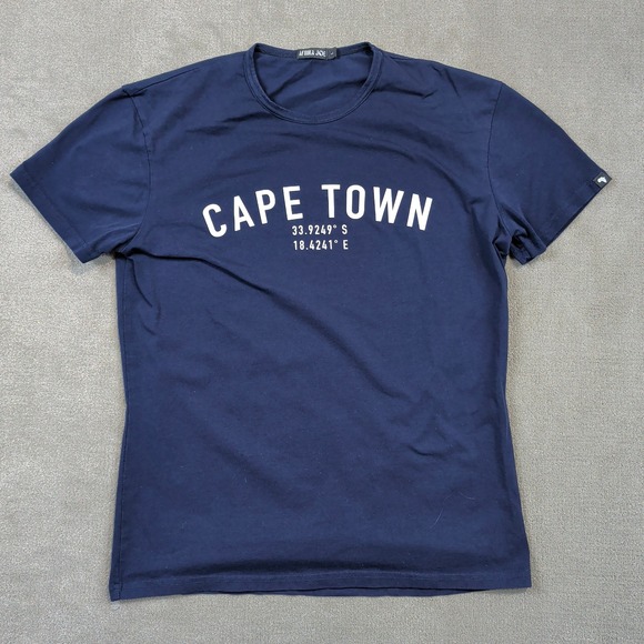 Afrika Joe Cape Town Shirt Womens Large Navy Blue South Africa Graphic Tee — photo 2